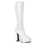 Electra Platform Heel Boot White 5" Heel