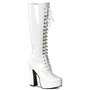 Electra Platform Knee Boot Lace White 5" Heel