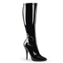 Seduce Stretch Knee Boot Black 5" Heel