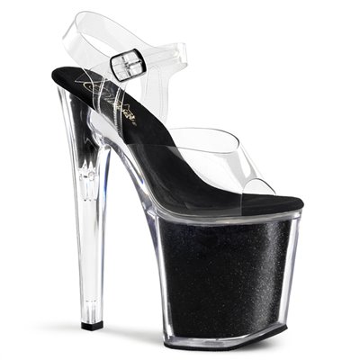 Xtreme Sandal Black 8" Heel