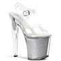 Xtreme Sandal Silver 8" Heel