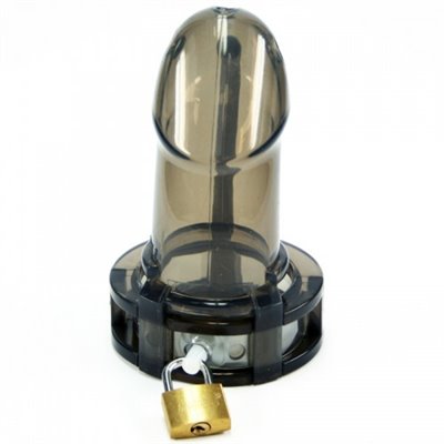 BON4L Transparent Black Large Chastity Device