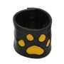 Addikt Leather Puppy Paw Wristwallet: Black & Yellow