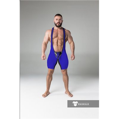 MASKULO - Wrestling Singlet Codpiece Royal Blue