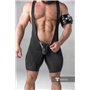 MASKULO - Wrestling Singlet Codpiece Open rear Black