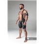 MASKULO - Wrestling Singlet Codpiece Thigh Pads Black