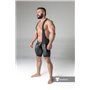 MASKULO - Wrestling Singlet Codpiece Open Rear Thigh Pads Black