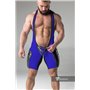 MASKULO - Wrestling Singlet Codpiece full thigh Pads Royal Blue
