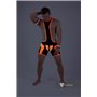 MASKULO - Wrestling Singlet Codpiece Open Rear Neon Orange
