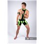 MASKULO - Wrestling Singlet Codpiece Open Rear Neon Green