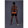 MASKULO - Men's Fetish Wrestling Singlet Codpiece Neon Orange