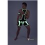 MASKULO - Men's Fetish Wrestling Singlet Codpiece Neon Green