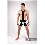 MASKULO - Men's Fetish Wrestling Singlet Codpiece Zippered rear White