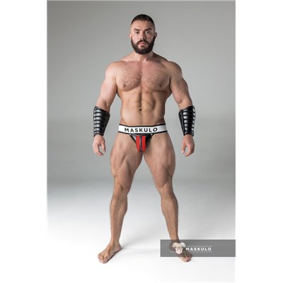 MASKULO - Fetish Jockstrap Detachable Codpiece Red