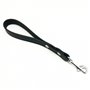 Leather Short leash - Black