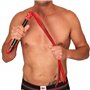 FLOGGER LEATHER RED STRINGS - 78cm - WOODEN HANDLE