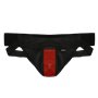 Addikt Leather Jockstrap: Black & Red