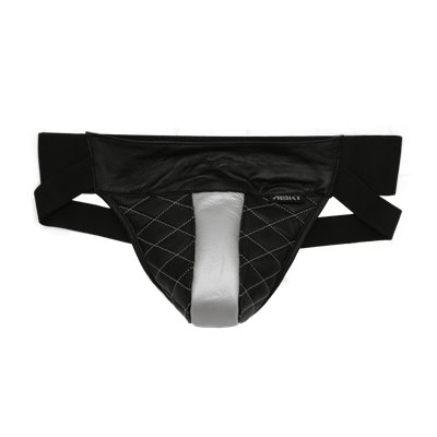 Addikt Leather Jockstrap Pattern: Black & Silver