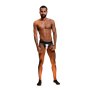 Addikt Leather Jockstrap: Black & Orange