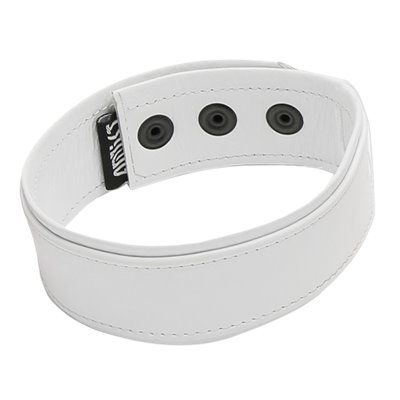 Addikt Leather Armband: White